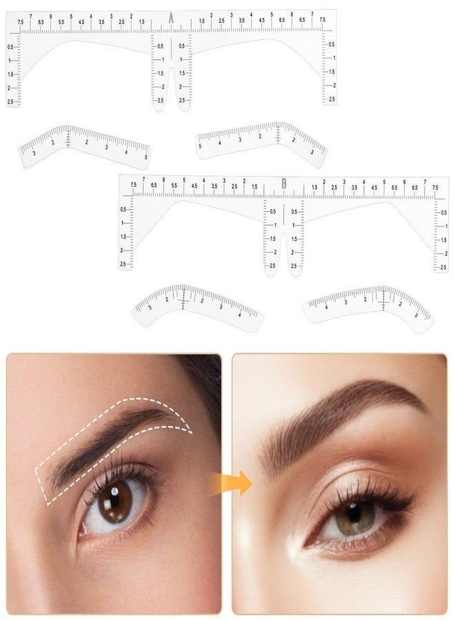 Guduling 60pcs Eyebrow Template, Eyebrow Stencil Kit for Women, Disposable Eyebrow Shaper Ruler for Older Women Eye Brow Stencil Stickers Guide, Templates for Beginners - Image 5